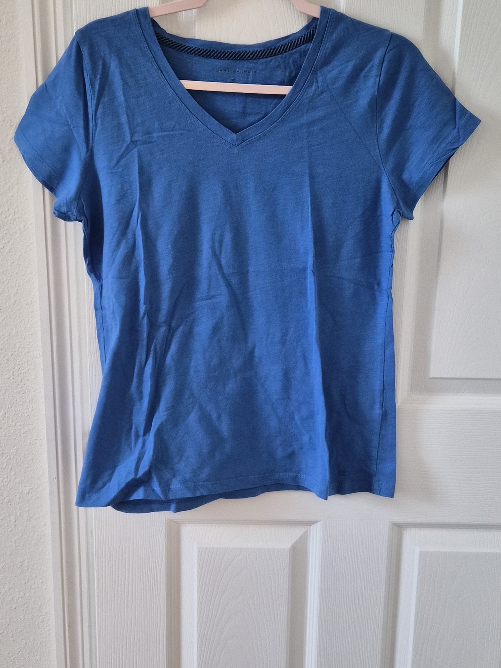 Classic Tommy Hilfiger V-Neck Women’s Tee - Blue